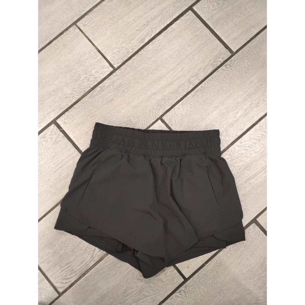 AVIA Womens Athletic Shorts Black Elastic Waist Pockets Size S